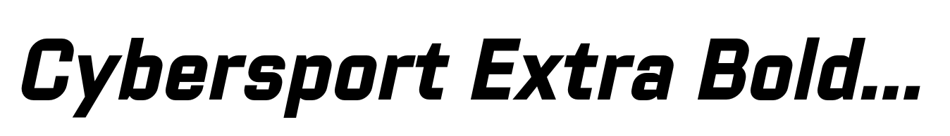 Cybersport Extra Bold Italic